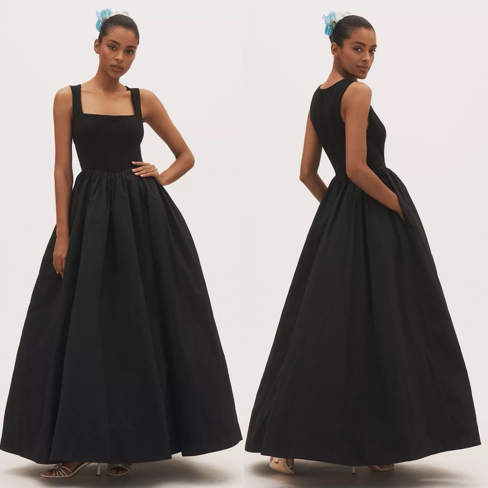 NWT Anthropologie BHLDN Josie Scoop Neck Corset Fit & Flare Maxi Dress - Picture 1 of 4